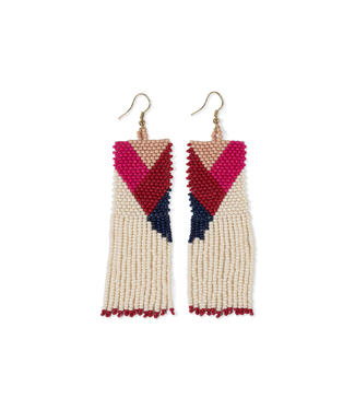 Charlotte Fringe Earrings- Hot Pink
