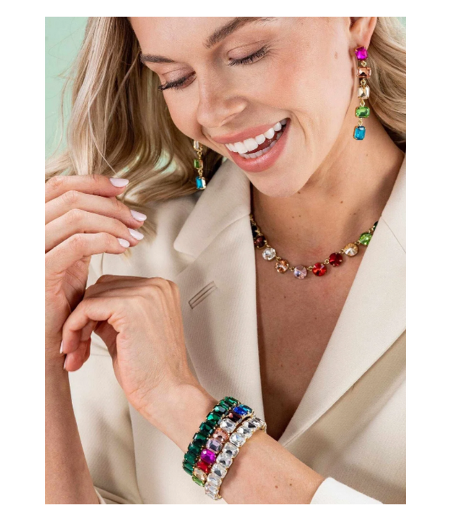 Etta Stretch Bracelet-Clear