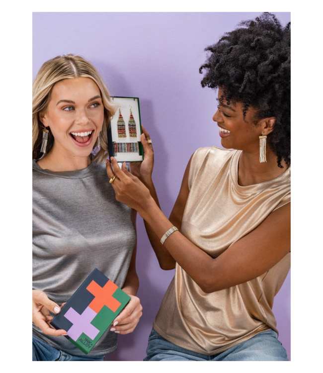 Lexie + Kenzie Earrings and Braclet Set-Mulitcolor