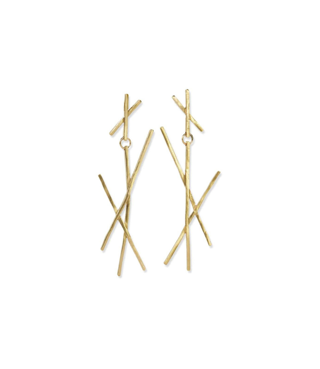 Ink + Alloy Mya Stick Cluster Dangle Earrings