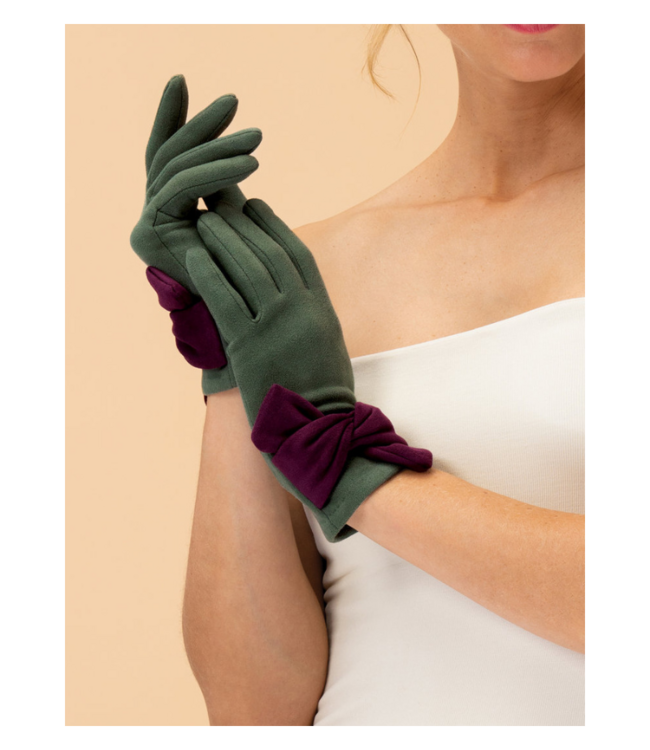 Henrietta Gloves Fern & Damson