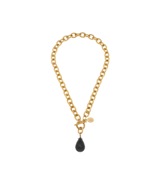 Black Quartz Semi Precious Stone Necklace