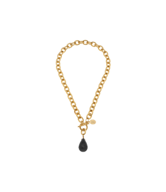 Susan Shaw Black Quartz Semi Precious Stone Necklace