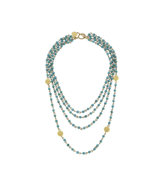 Susan Shaw Turquoise Linked Necklace
