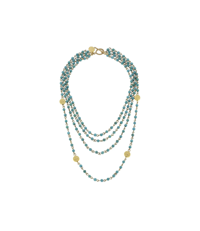 Susan Shaw Turquoise Linked Necklace