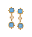 Susan Shaw Charlotte Aqua French Glass Tier Earrings