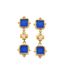 Susan Shaw Charlotte Blue French Glass Tier Earrings