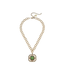 Green French Glass Chain Necklace