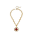 Red French Glass Chain Necklace