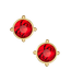 Susan Shaw Red Crystal Round Studs