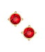 Susan Shaw Red Crystal Round Studs