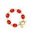 Susan Shaw Red Rectangle Crystal Bracelet