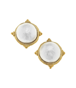 Susan Shaw Cotton Pearl Cab Clip Studs