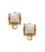 London Blush Crystal + Pearl Detail Clip Studs