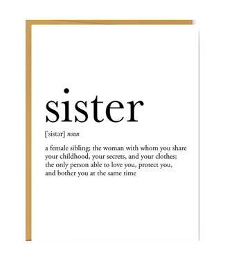Sister Definition Card