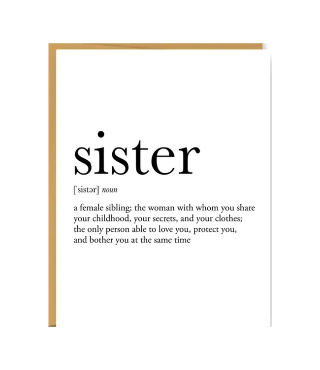 Sister Definition Card