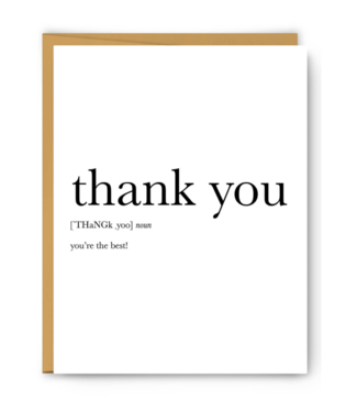 Footnotes Thank You Definition Card