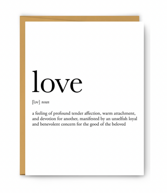 Love Definition Card