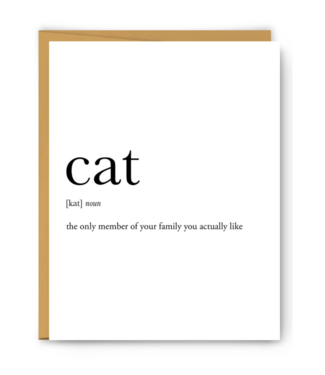 Footnotes Cat Definition Card