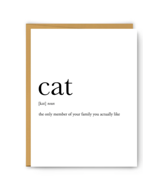 Footnotes Cat Definition Card