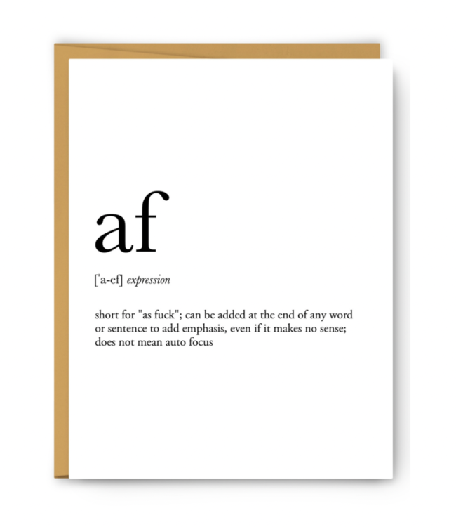 Af Definition Card