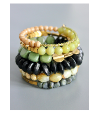 David Aubrey Green and Black Wrap Bracelet David Aubrey Green and Black Wrap Bracelet