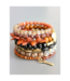 David Aubrey Black Caramel Jasper Wrap Bracelet