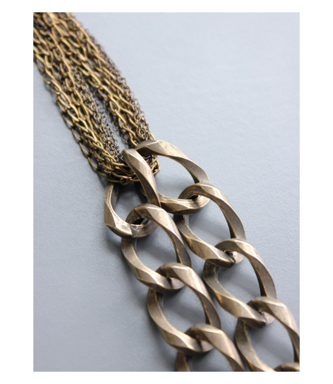 Oxidized Brass Necklace