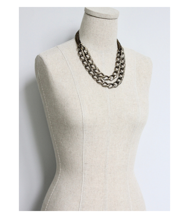 Oxidized Brass Necklace