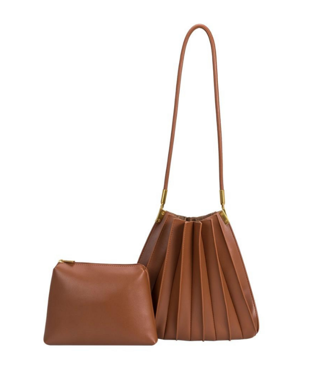 Carrie Saddle Pleated Bag