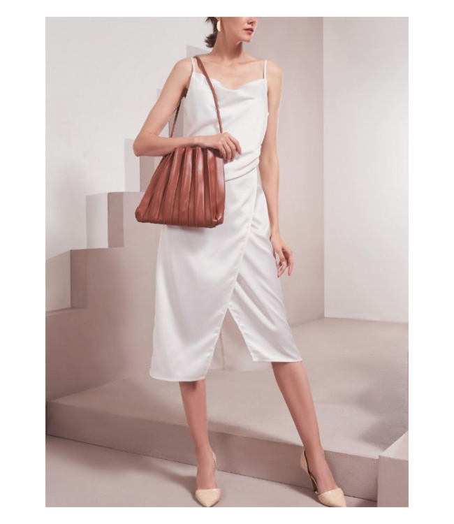Carrie Saddle Pleated Bag