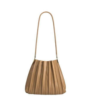 Melie Bianco Carrie Taupe Pleated Bag