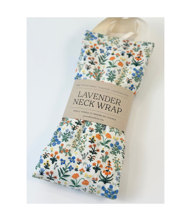 Miche Niche This weighted eye pillow is made with a selection of Rifle Paper co. fabrics and features a removeable, envelope-style cover for easy care and cleaning.The inner pouch filled with flax seeds and lavender. These pillows can be frozen for cooling relief or