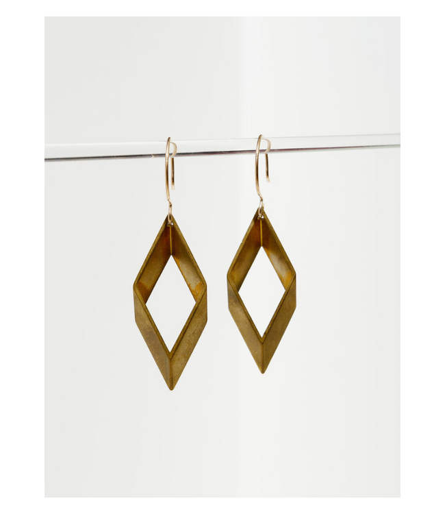 Open Brass Earrings