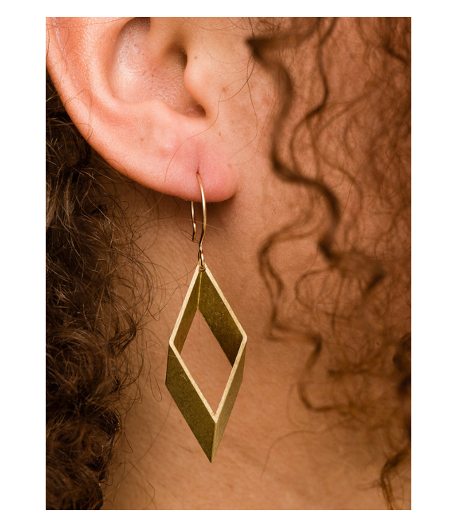 Open Brass Earrings