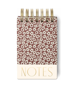 Burgundy Grovy Floral Chunky Notepad