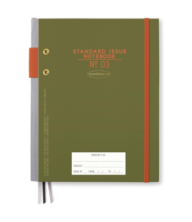 Designworks Army Green + Chili  Standard Issue Planner