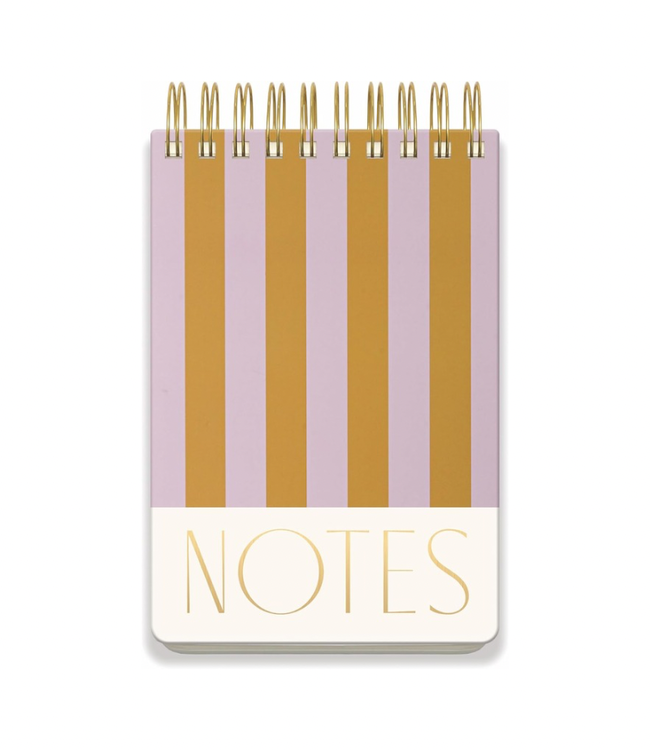 Lilac + Ochre Stripes Chiunky Notepad