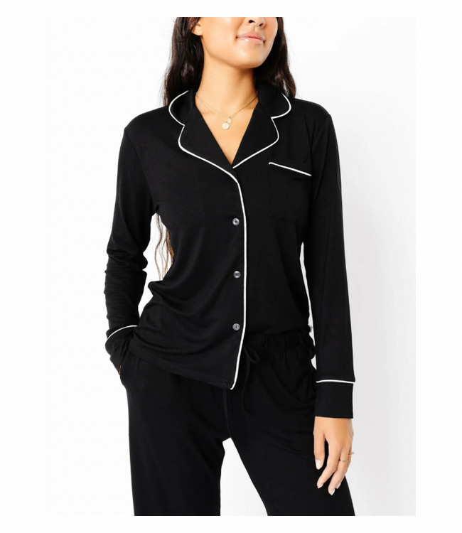 Midnight Bamboo Pajamas Set