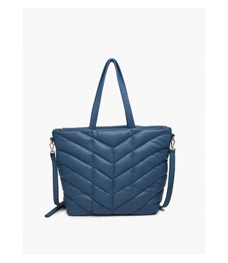 Jen & Co Brinley Quilted Chevron Tote