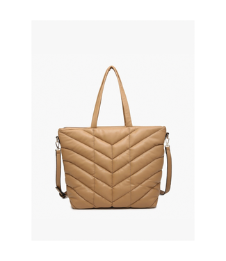 Jen & Co Brinley Quilted Chevron Tote