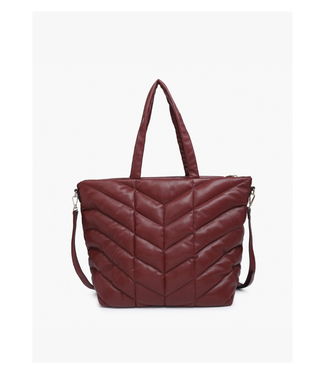 Jen & Co Brinley Quilted Chevron Tote