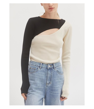 Crescent Color Block Top