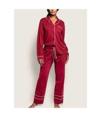 Petite Plume Bordeaux Pima Astaire Pajama Set