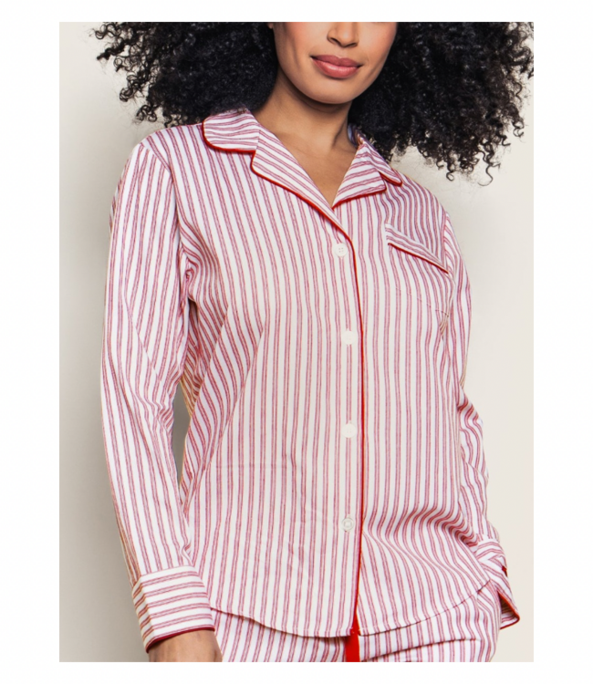 Antique Red Twill Ticking Pajama Set