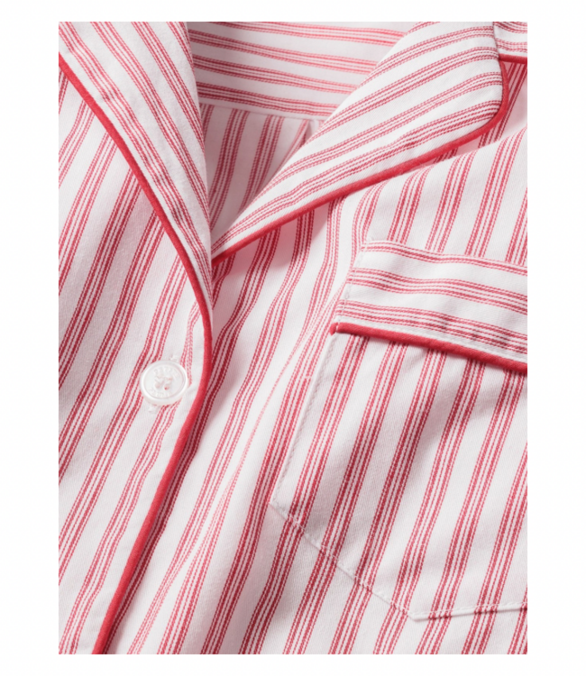 Antique Red Twill Ticking Pajama Set