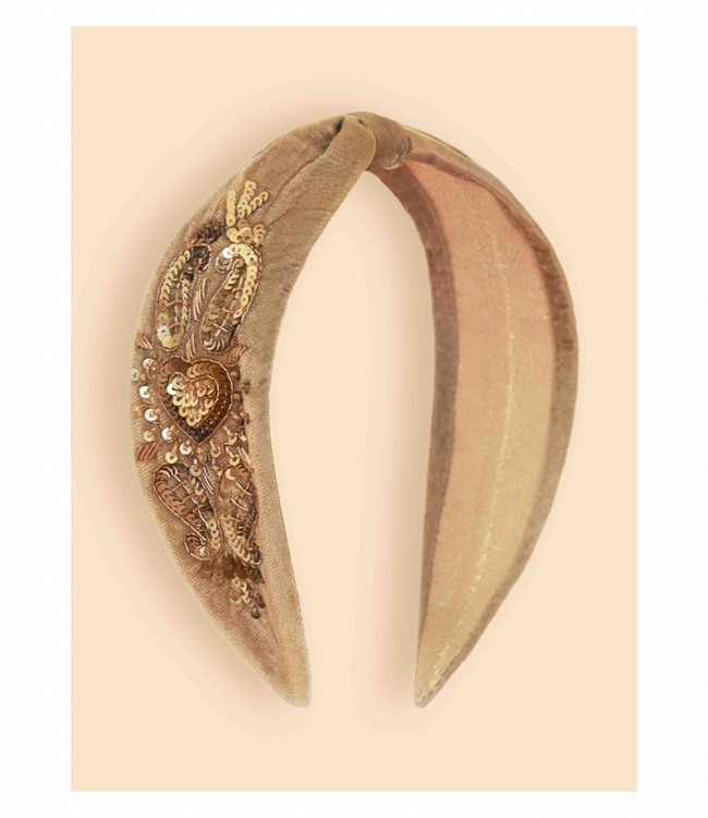 Velvet Headband - Sage Heart