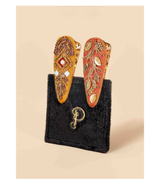 Jewelled Hair Clips - Diamond & 60s Abstract