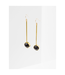 Larissa Loden Aberrant Brass and Gemstone Earrings- Lapis