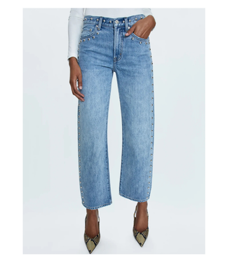 Pistola Lexi Mid Rise Bowed Straight Jeans